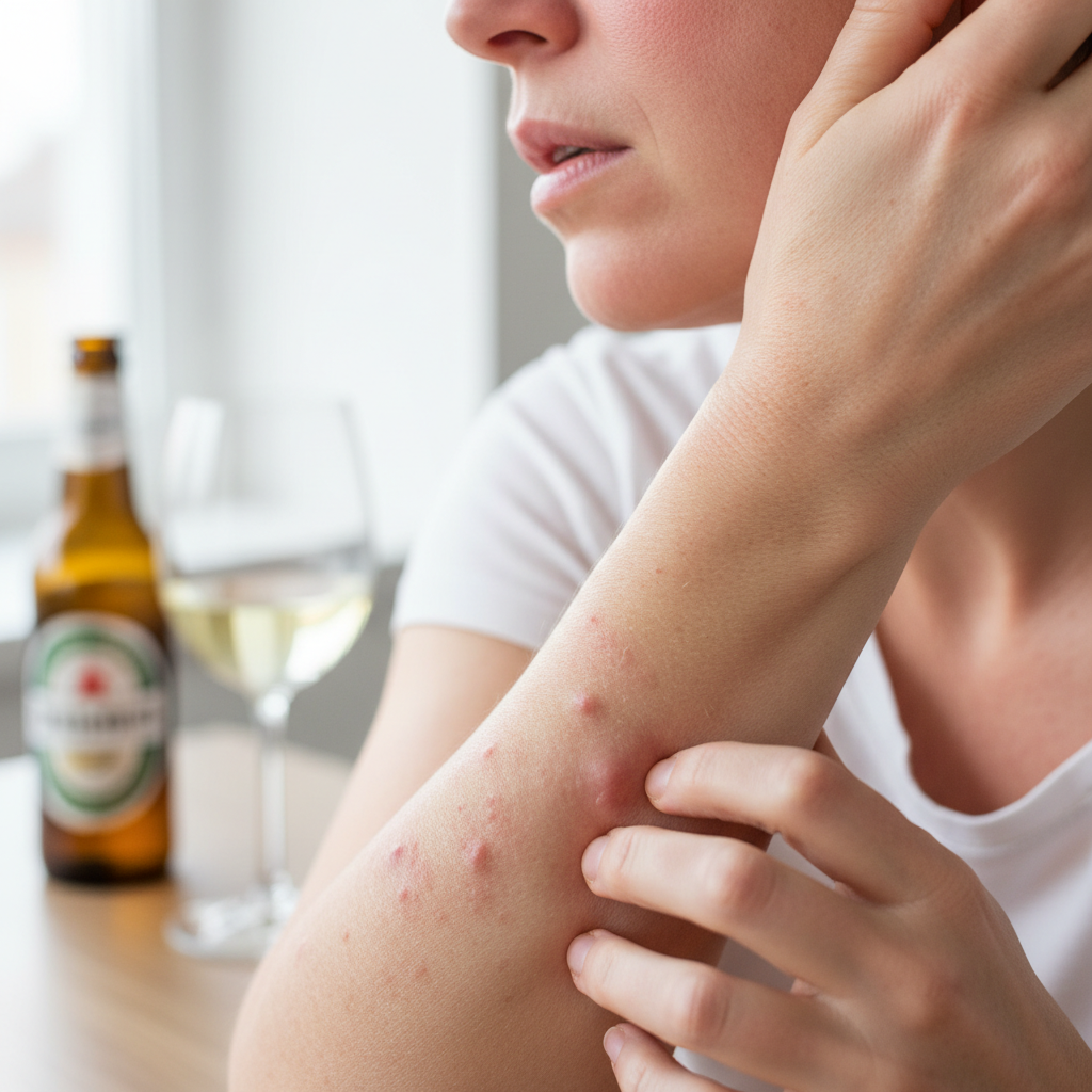 Alergijos alkoholiui simptomai